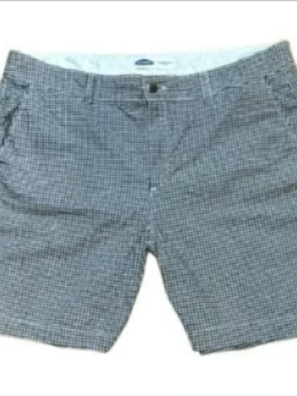 Old Navy High-Rise Chino Shorts Blue White Checkered Breathable Comfortable 2XL